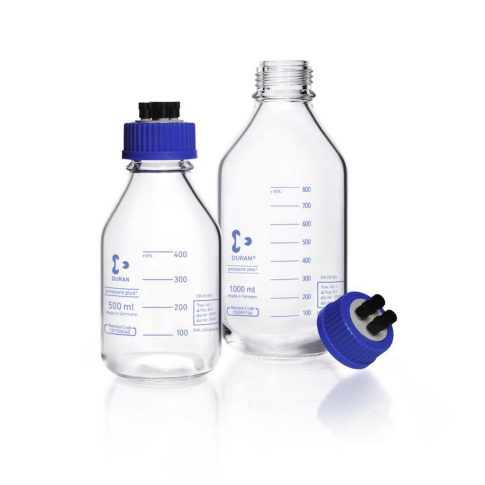 HPLC bottles, DURAN® complete system 4-port screw cap HPLC bottles, DURAN® complete system 4-port screw cap