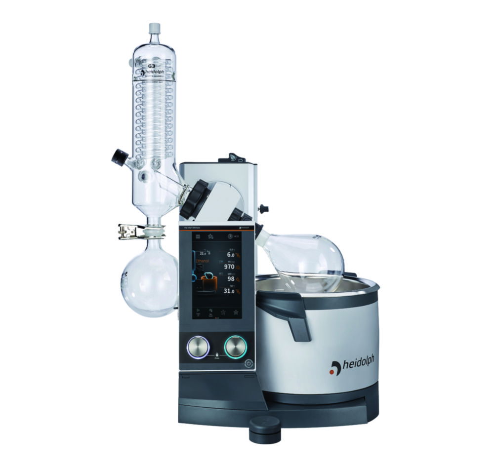 Rotary Evaporators Hei-VAP Ultimate Control, with hand lift, vertical condenser Rotary Evaporators Hei-VAP Ultimate Control, with hand lift, vertical condenser
