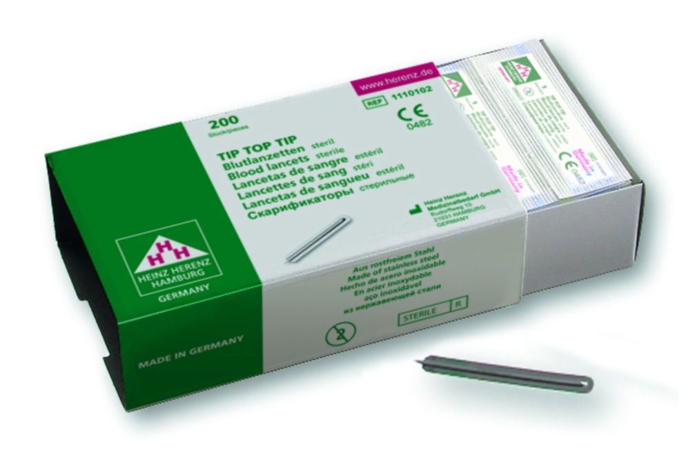 Blood lancets TIP TOP TIP, sterile Blood lancets TIP TOP TIP, sterile