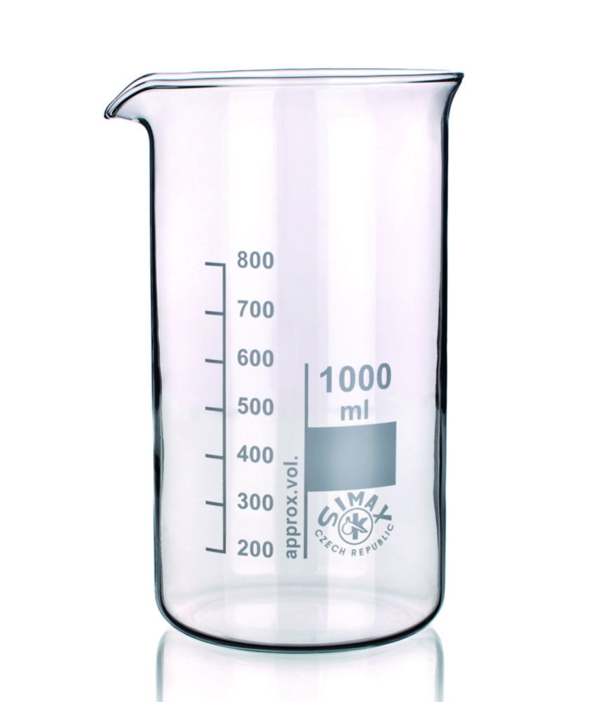 Beakers, Borosilicate glass 3.3, tall form Beakers, Borosilicate glass 3.3, tall form