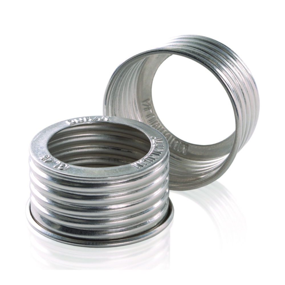 Screw caps GL45, aluminium, with opening Screw caps GL45, aluminium, with opening