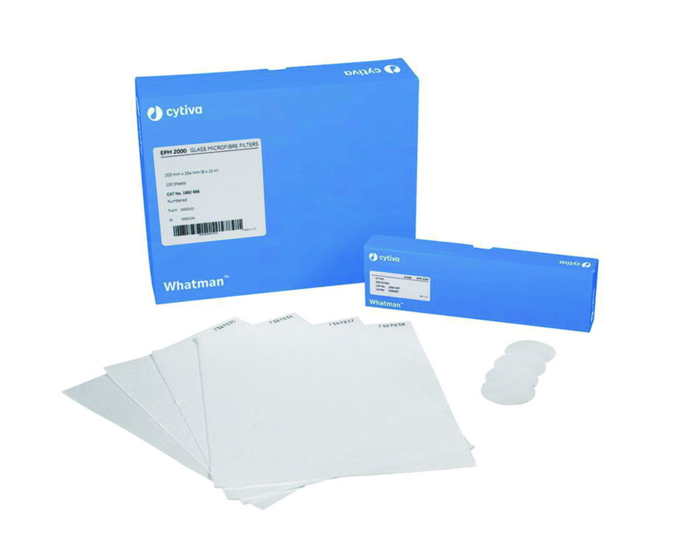 Glass microfibre filters, grade EPM 2000, sheets Glass microfibre filters, grade EPM 2000, sheets