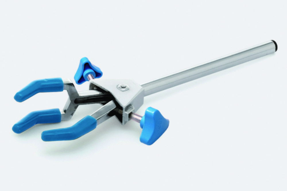 Clamps, retort, 3-prong, cast steel, chrome plated Clamps, retort, 3-prong, cast steel, chrome plated