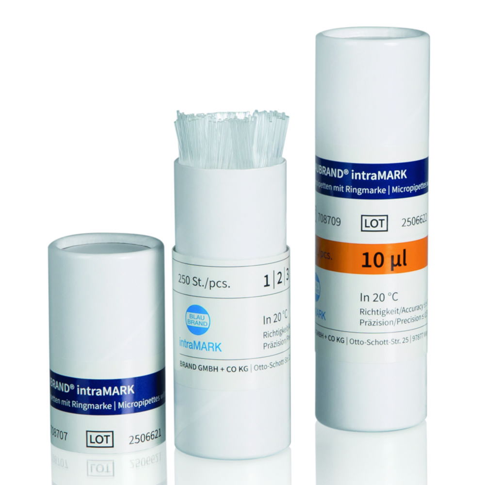 Disposable micropipettes ring marked, intraMARK Disposable micropipettes ring marked, intraMARK