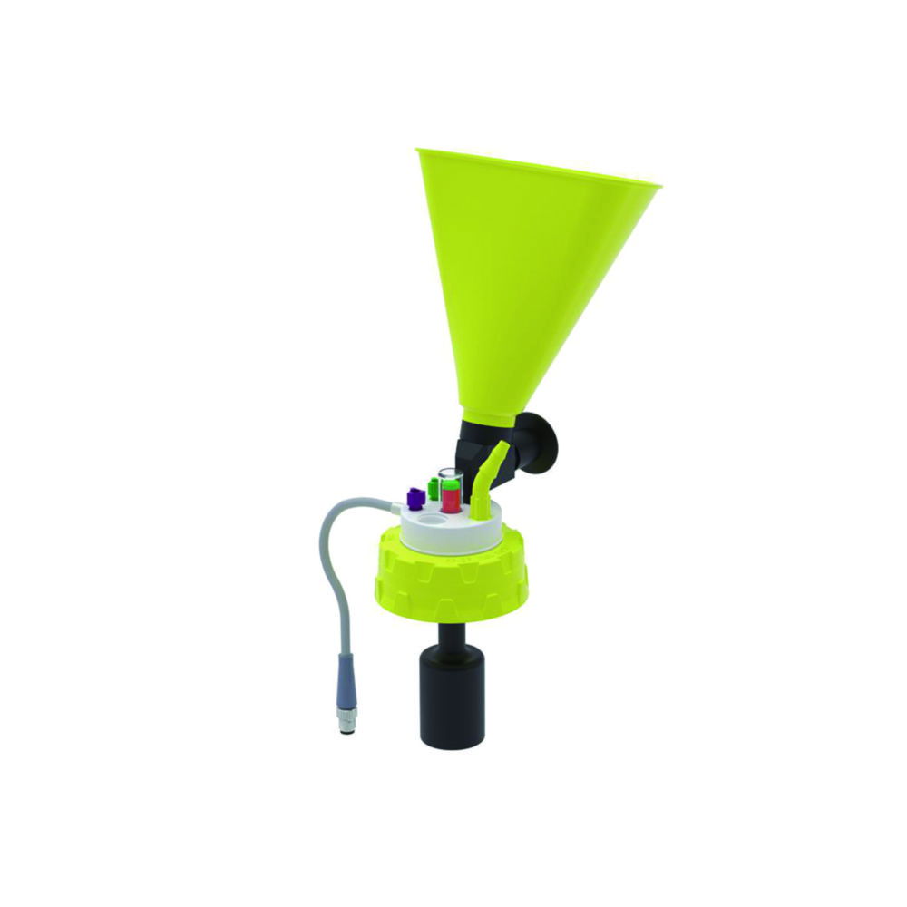b.safe Waste Caps, PP, with electronic fill level control and filling funnel b.safe Waste Caps, PP, with electronic fill level control and filling funnel