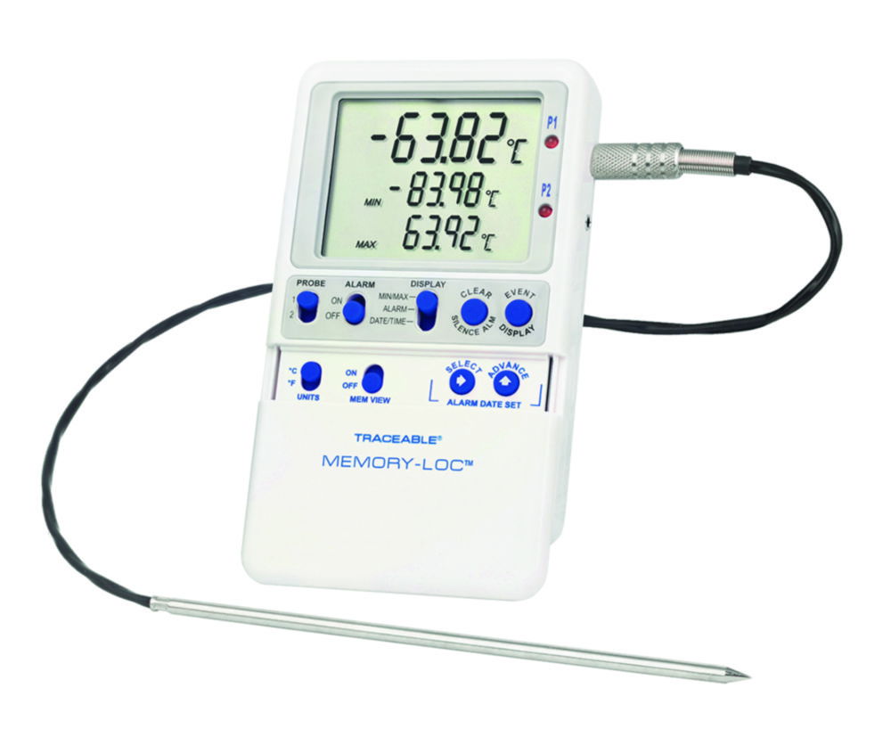 Temperature data logger Traceable® Memory-Loc™, with 1 insertion probe Temperature data logger Traceable® Memory-Loc™, with 1 insertion probe