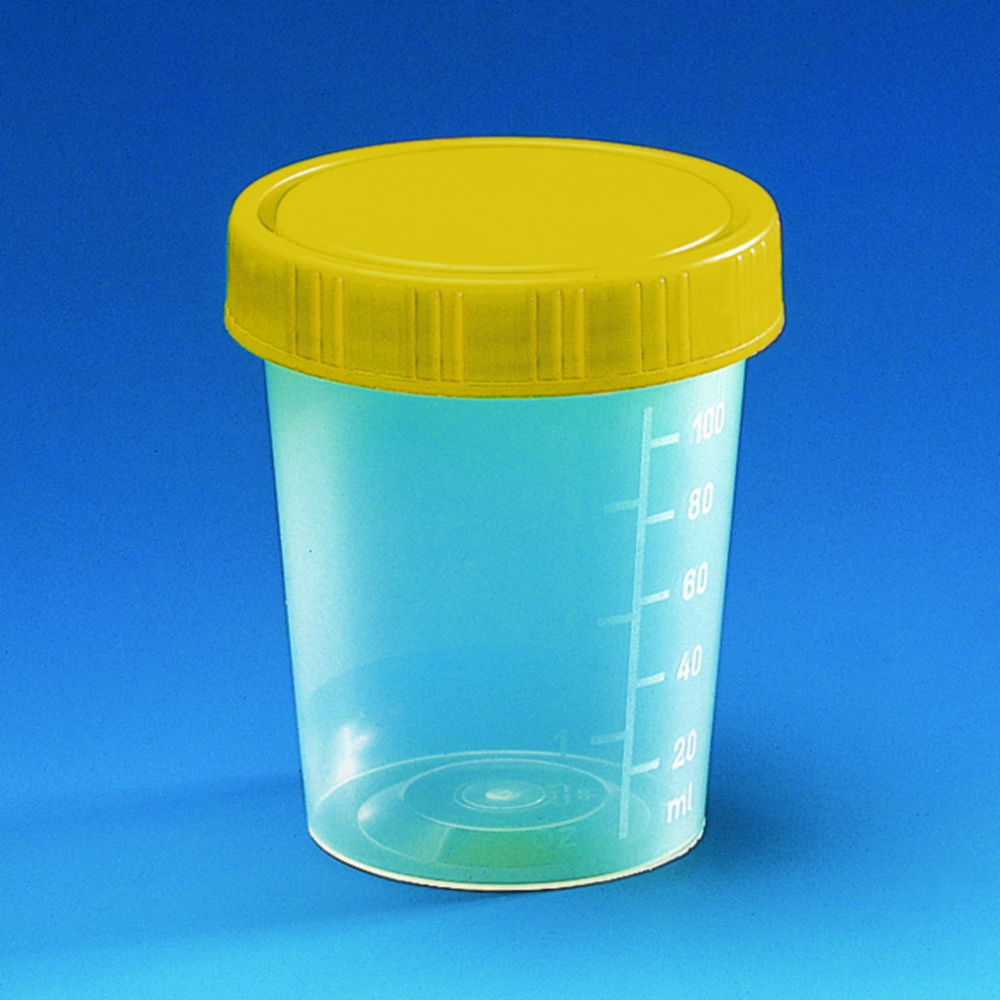 Multi-purpose beakers, PP, with screw cap, PE, y-steril Multi-purpose beakers, PP, with screw cap, PE, y-steril
