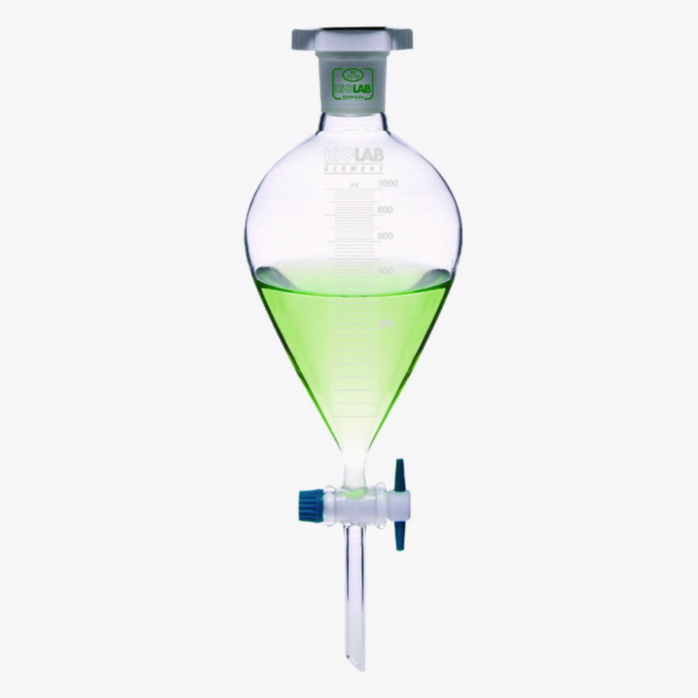 Separating funnels, conical, borosilicate glass 3.3