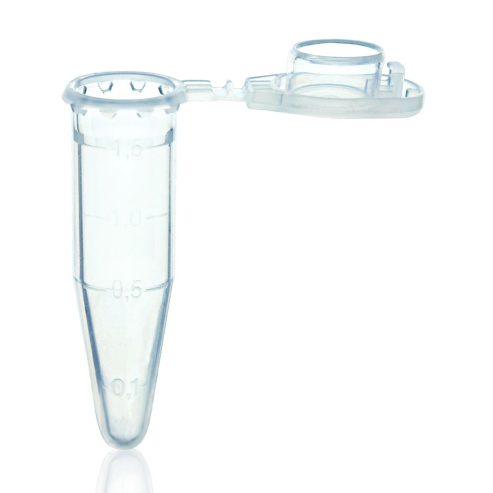 Microcentrifuge tubes, PP, with lid locking Microcentrifuge tubes, PP, with lid locking