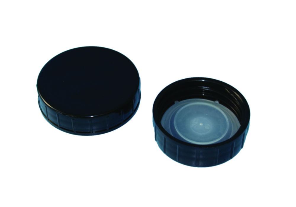 Screw caps for wide-mouth bottles, PP/LDPE, pack of 100 Screw caps for wide-mouth bottles, PP/LDPE, pack of 100