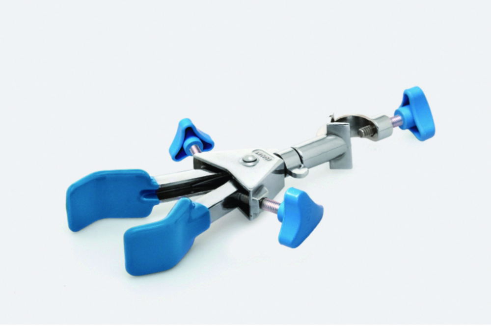 Two prong clamps, cast steel, with swivel mechanism Two prong clamps, cast steel, with swivel mechanism