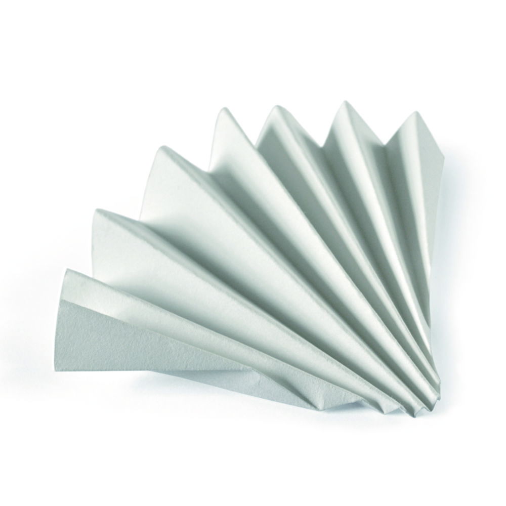 Qualitative filter paper, Grade 593 ½, folded filters Qualitative filter paper, Grade 593 ½, folded filters