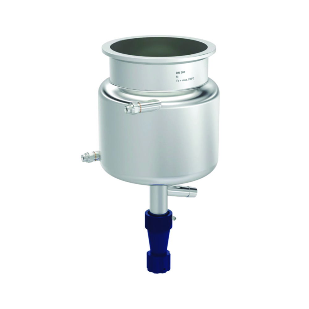 Reactor vessels for laboratory reactors LR-5.ST, stainless steel, with bottom discharge valve Reactor vessels for laboratory reactors LR-5.ST, stainless steel, with bottom discharge valve