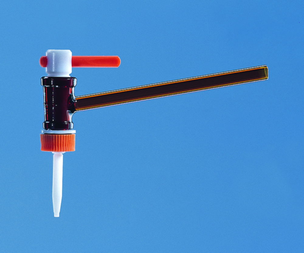 Burette stopcocks, boro 3.3, amber Burette stopcocks, boro 3.3, amber