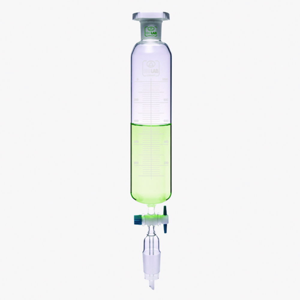 Dropping funnels, cylindrical, without pressure equalizing tube, Borosilicate glass 3.3 Dropping funnels, cylindrical, without pressure equalizing tube, Borosilicate glass 3.3