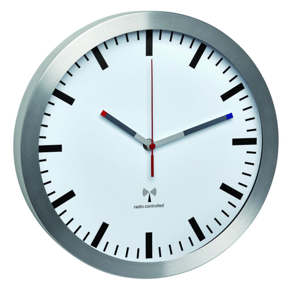 Radio controlled wall clock, scale without numbers Radio controlled wall clock, scale without numbers