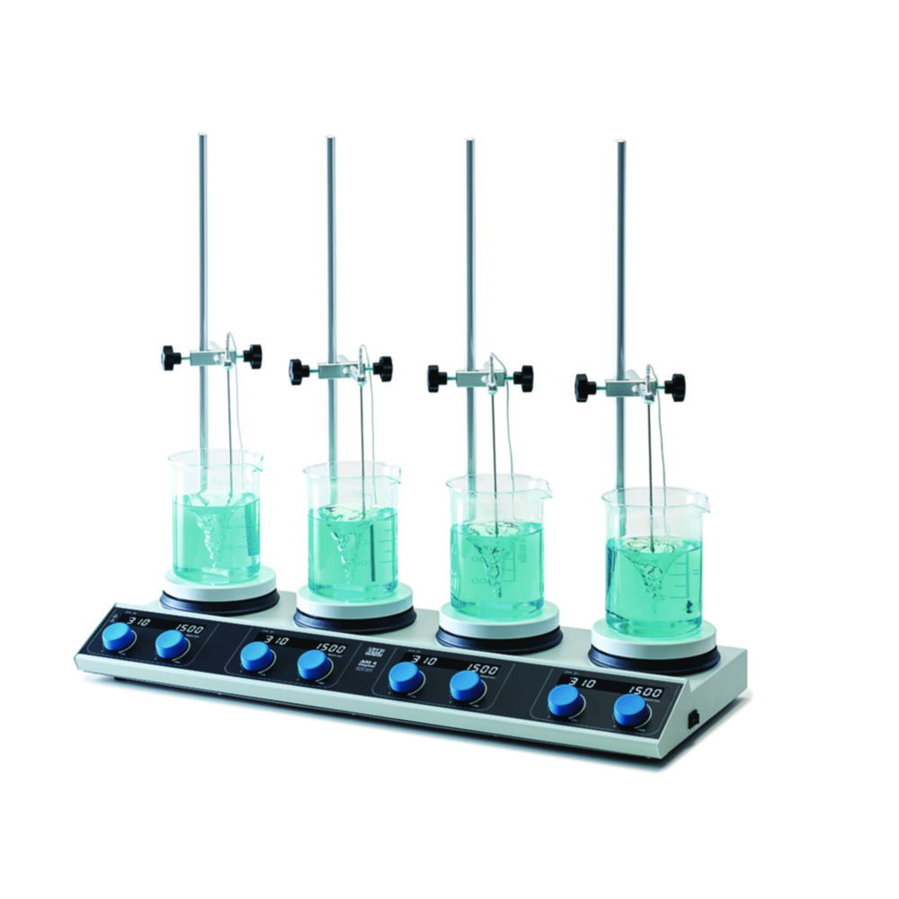 Multi-position magnetic stirrer with heating AM 4 Digital set, with temperature probe, rod, clamp Multi-position magnetic stirrer with heating AM 4 Digital set, with temperature probe, rod, clamp