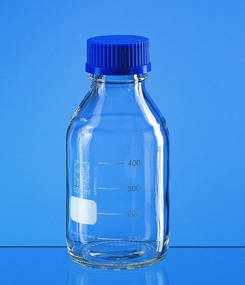 Laboratory bottles, boro 3.3, with screw cap