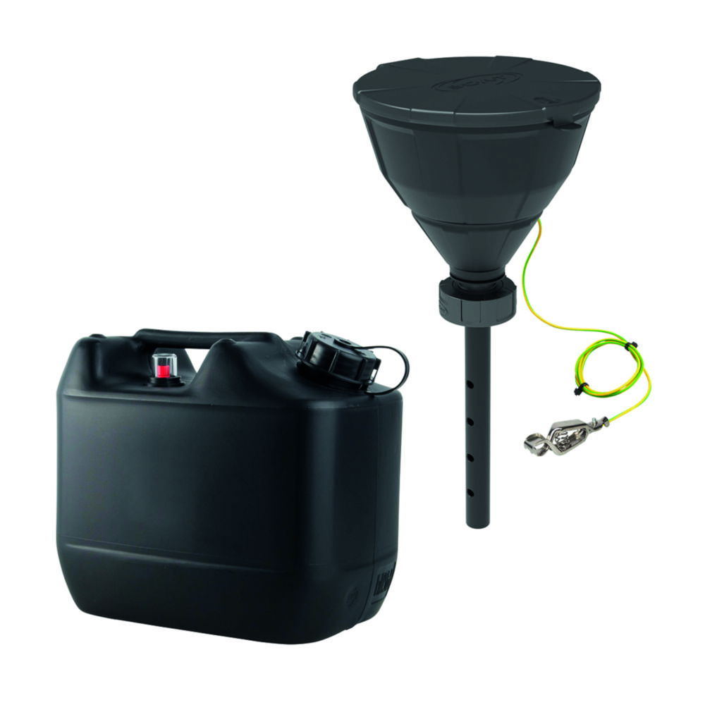 Disposal unit with safety funnel, V2.0, HDPE, electrostatic conductive