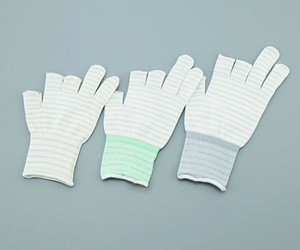 Gloves ASPURE ESD, 3 halffinger, white Gloves ASPURE ESD, 3 halffinger, white