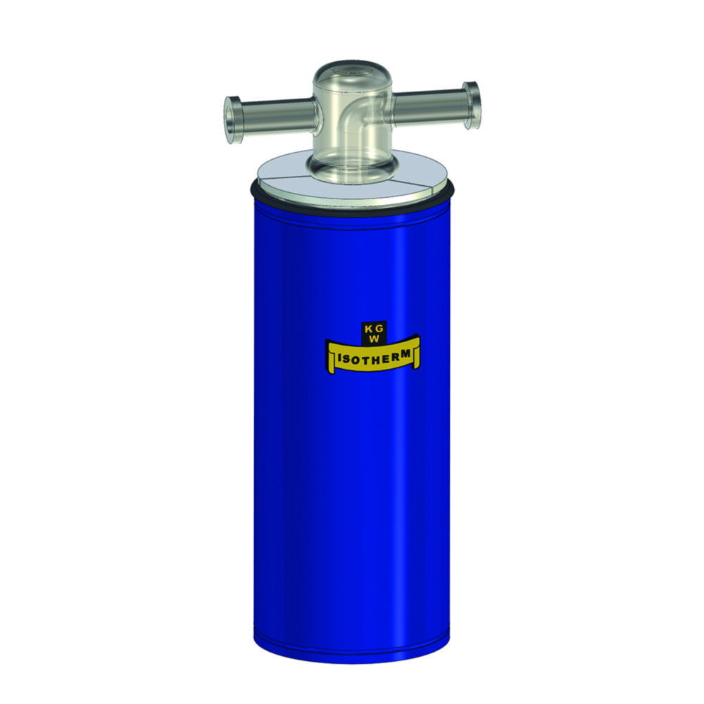 Cold traps with Dewar flask, borosilicate glass 3.3, one-piece, standard version with KF NW small vacuum flange Cold traps with Dewar flask, borosilicate glass 3.3, one-piece, standard version with KF NW small vacuum flange