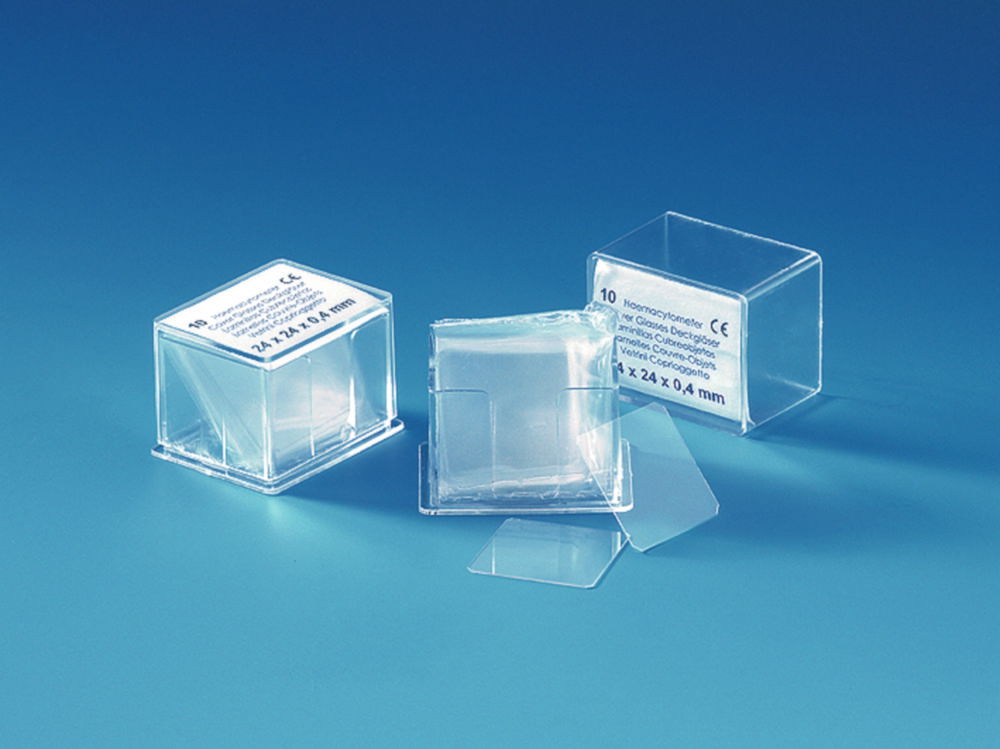 Haemacytometer cover glasses, borosilicate glass Haemacytometer cover glasses, borosilicate glass