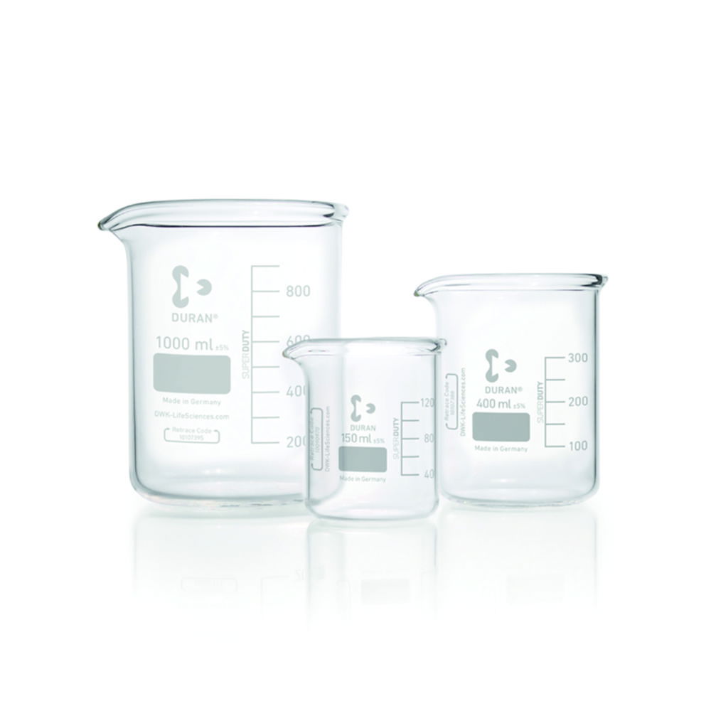 Beakers Super Duty, DURAN®, low form Beakers Super Duty, DURAN®, low form