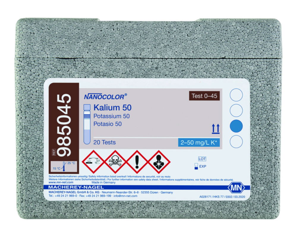 Tube tests NANOCOLOR® Potassium Tube tests NANOCOLOR® Potassium