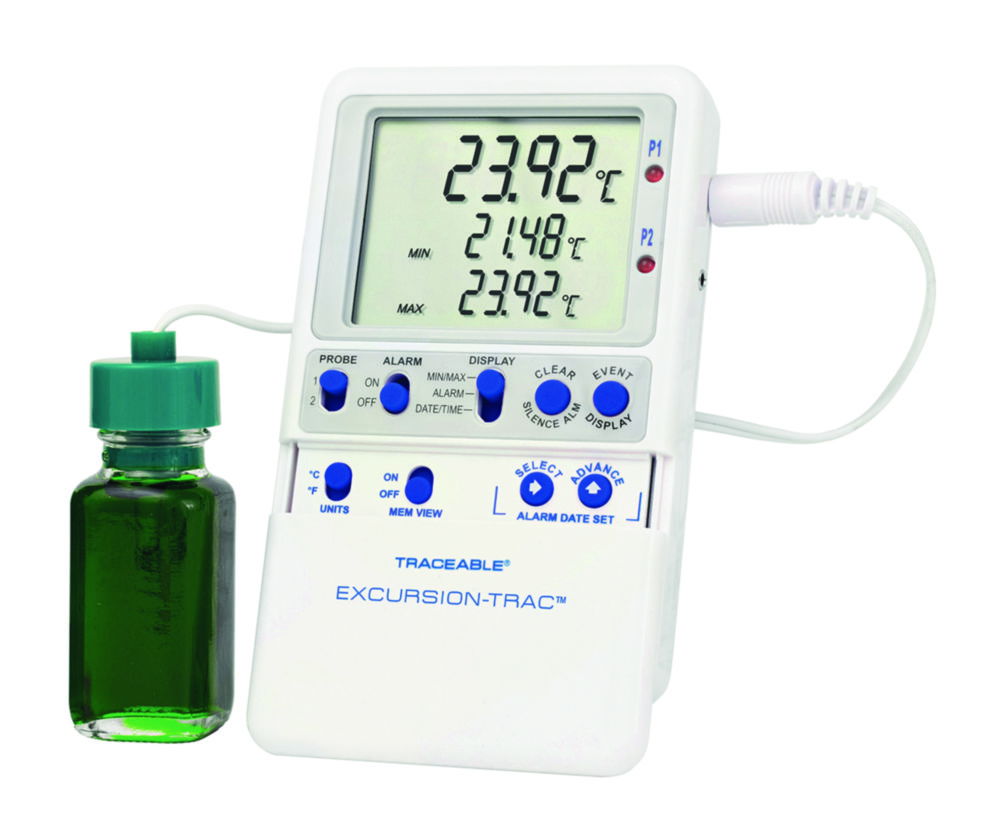 Temperature data logger Traceable® Excursion-Trac™, with 1 bottle probe Temperature data logger Traceable® Excursion-Trac™, with 1 bottle probe