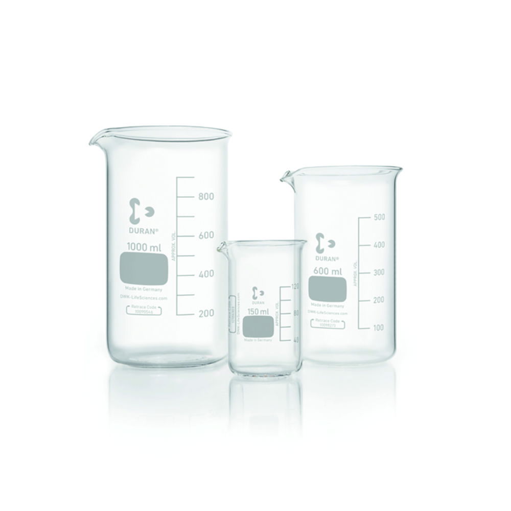 Beakers glass, DURAN®, tall form Beakers glass, DURAN®, tall form