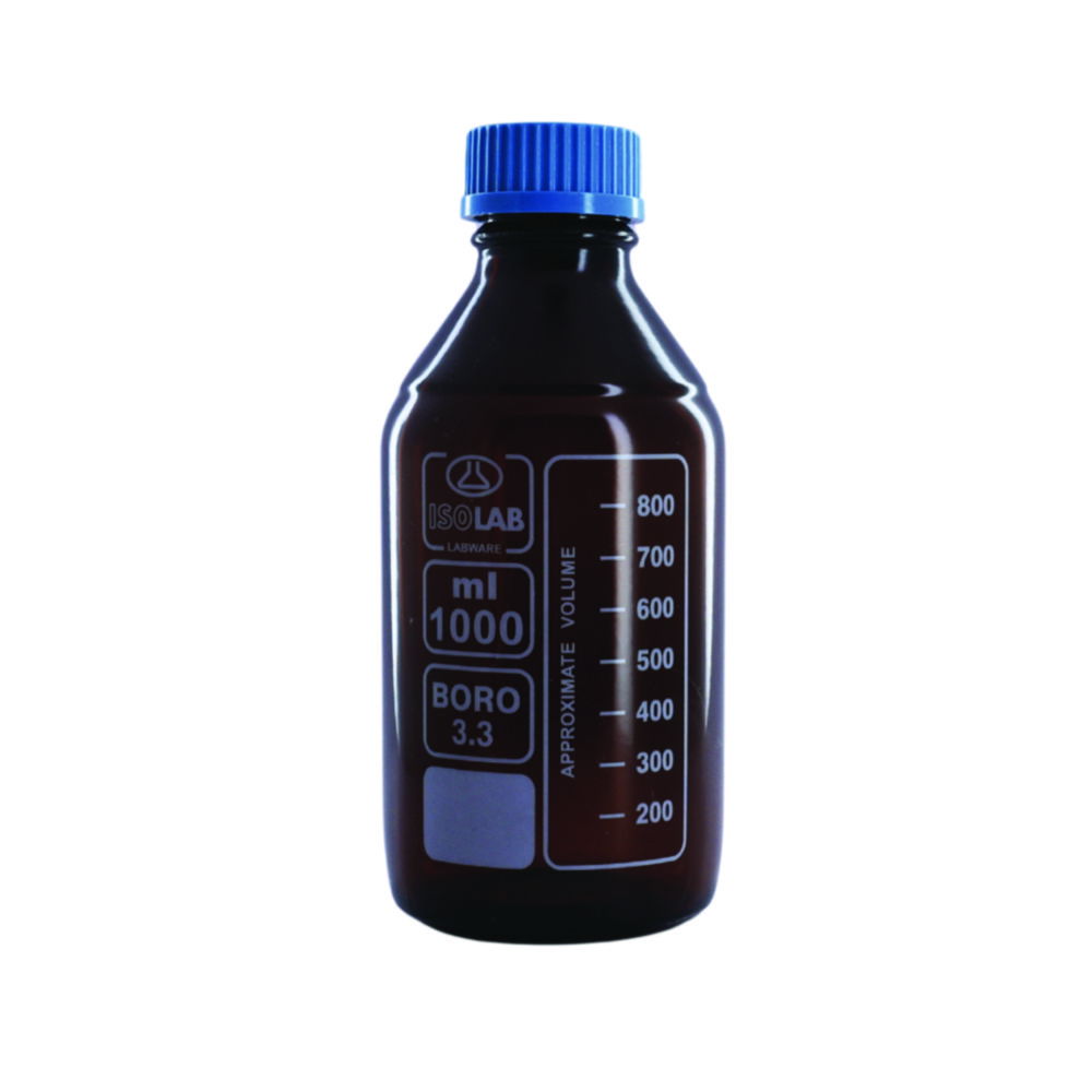 Laboratory bottles, borosilicate glass, coated, amber Laboratory bottles, borosilicate glass, coated, amber