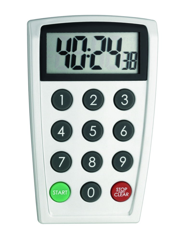 Digital countdown timer and stopwatch, direct numeric time setting Digital countdown timer and stopwatch, direct numeric time setting