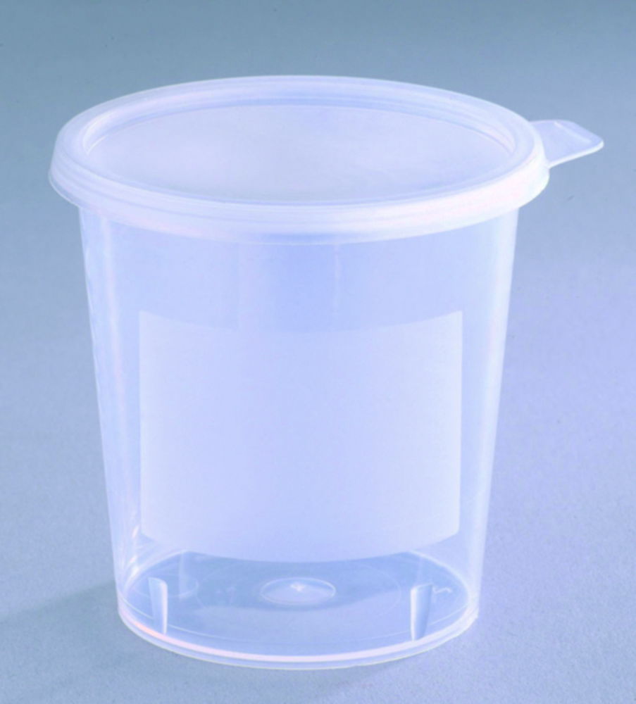 Jars, conical, with snap lid, PP Jars, conical, with snap lid, PP