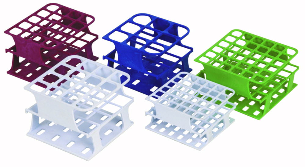 Test tube racks, OneRack®, POM, half size Test tube racks, OneRack®, POM, half size