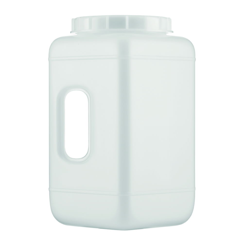 Wide-mouth square bottles, 311 series, HDPE, with closure Wide-mouth square bottles, 311 series, HDPE, with closure