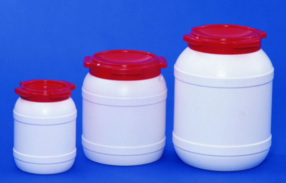 Kegs, wide mouth, HDPE, with UN-approval Kegs, wide mouth, HDPE, with UN-approval