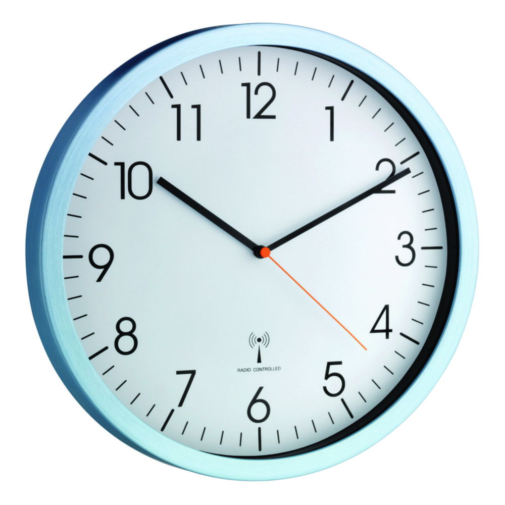 Radio controlled wall clock, scale with numbers Radio controlled wall clock, scale with numbers