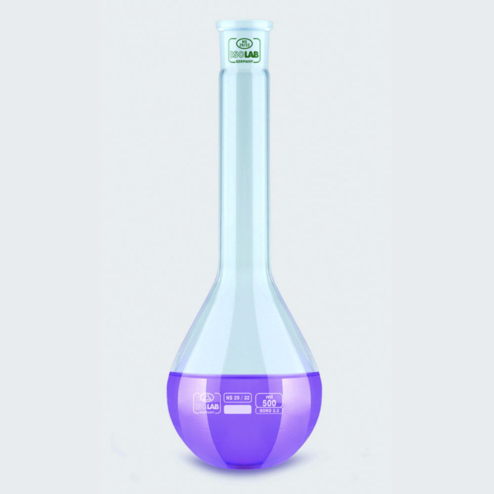 Kjeldahl flasks with ground neck, borosilicate glass 3.3