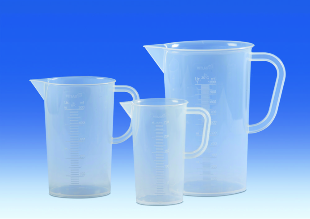 Graduated jugs, PP, moulded graduations Graduated jugs, PP, moulded graduations