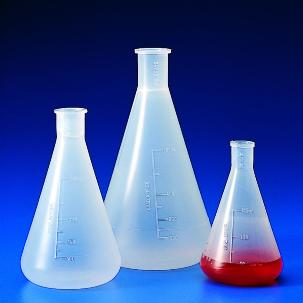 Erlenmeyer flasks with NS neck, PP Erlenmeyer flasks with NS neck, PP