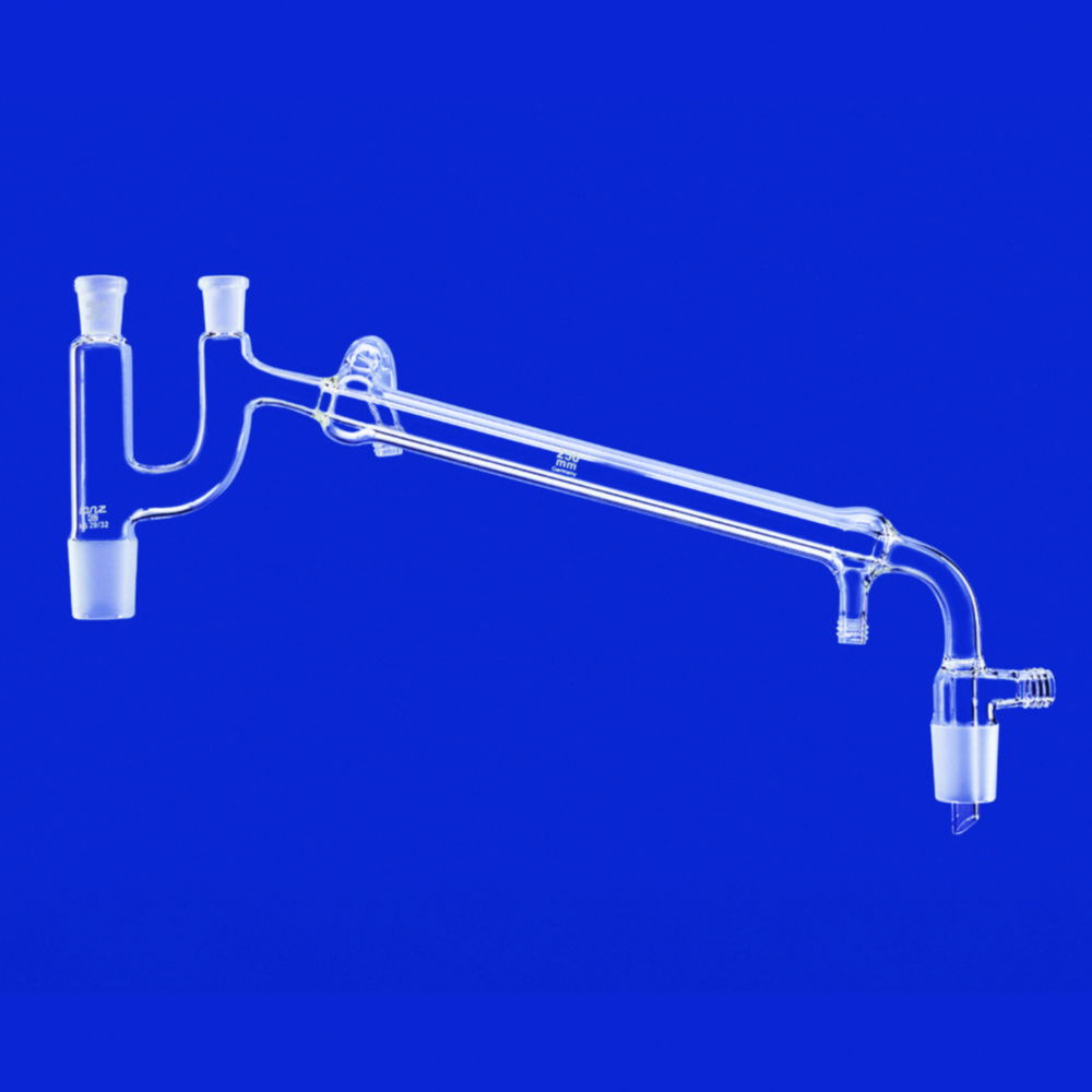Distilling links acc. to Claisen with vacuum receiver adapter and GL thread, DURAN® tubing Distilling links acc. to Claisen with vacuum receiver adapter and GL thread, DURAN® tubing
