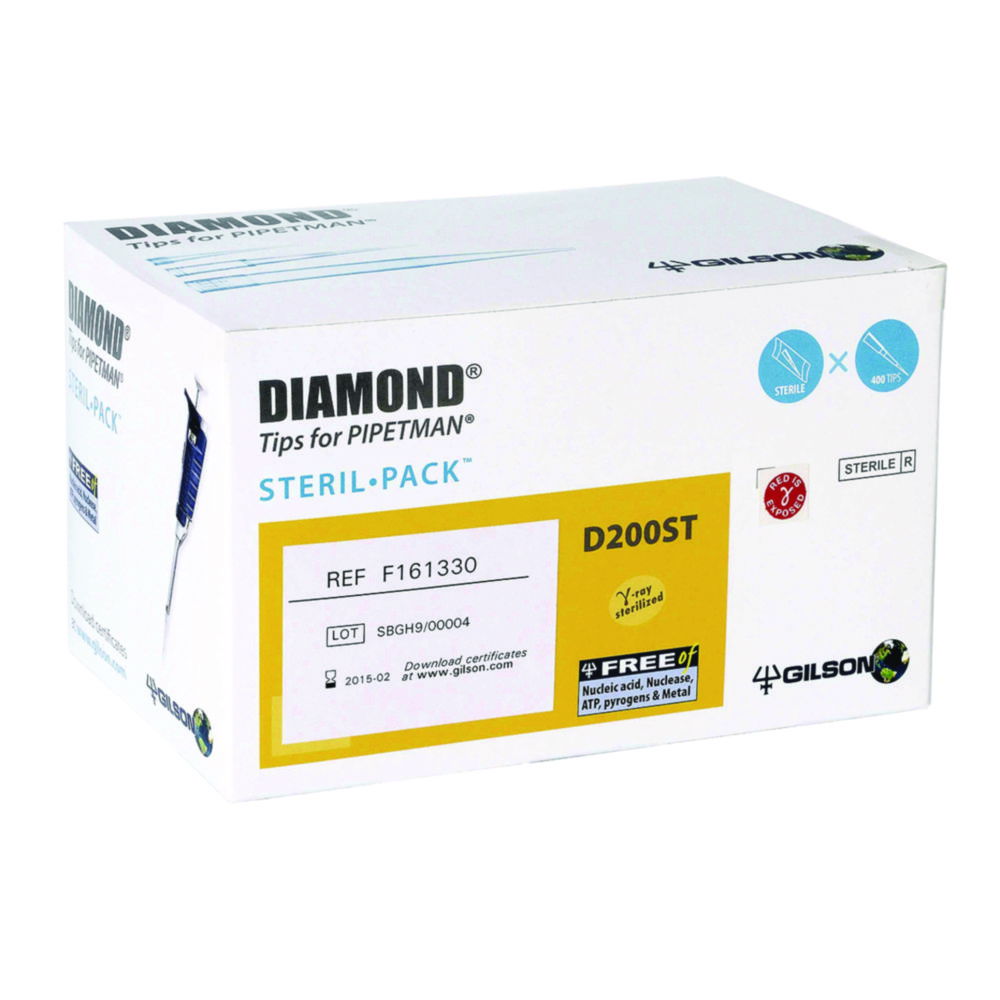 Pipette tips PIPETMAN® DIAMOND Tips, STERILPACK™ Pipette tips PIPETMAN® DIAMOND Tips, STERILPACK™