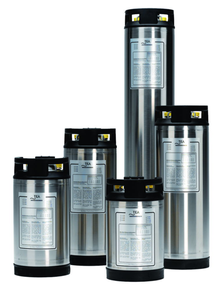 Ion exchange system with pressure-resistant stainless steel cartridges