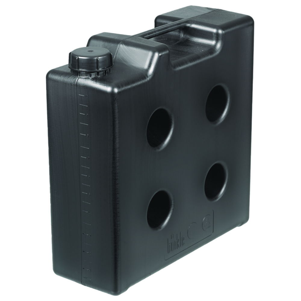 Space-saving jerrycans, HDPE, electrically conductive, without threaded connector Space-saving jerrycans, HDPE, electrically conductive, without threaded connector