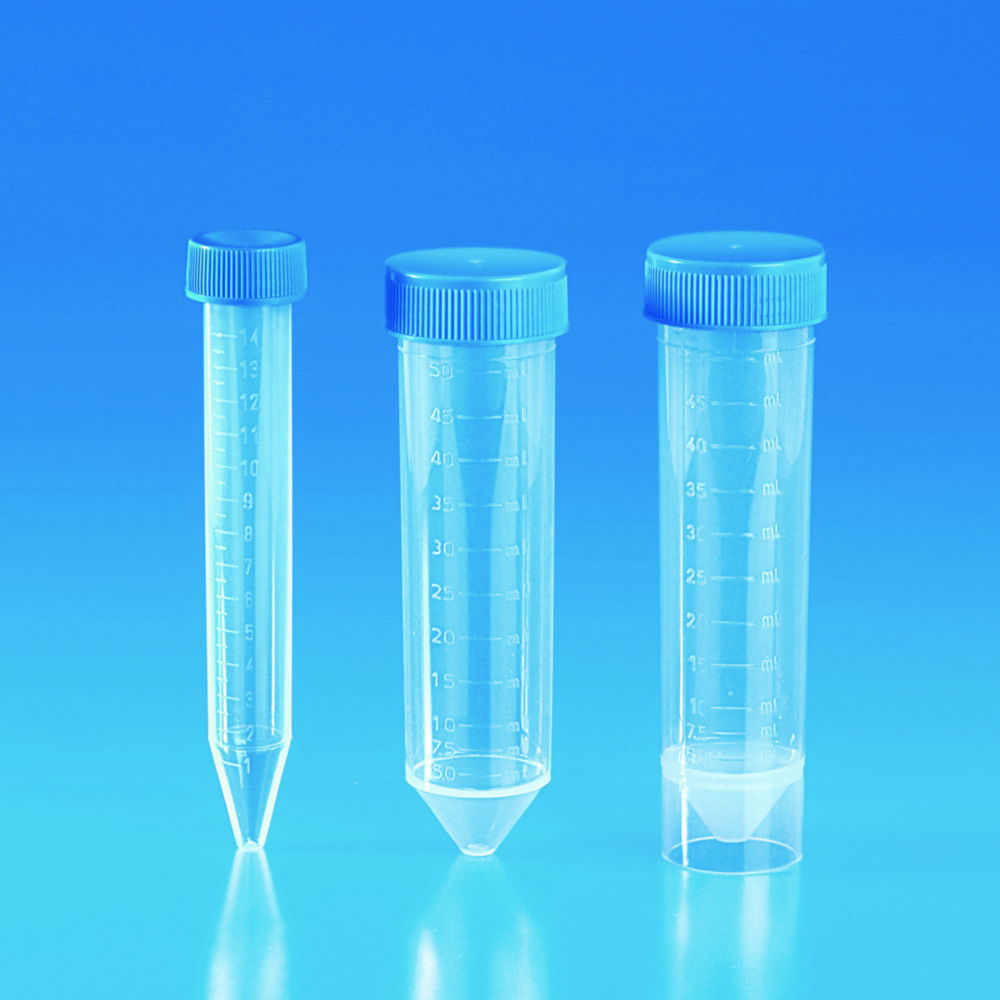 Conical test and centrifuge tubes, PP, graduated Conical test and centrifuge tubes, PP, graduated