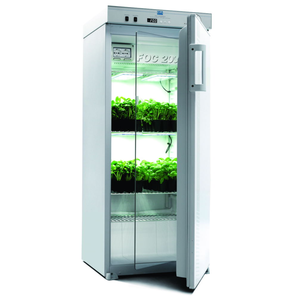 Cooled incubator FOC IL, with transparent inner door and illuminated shelves