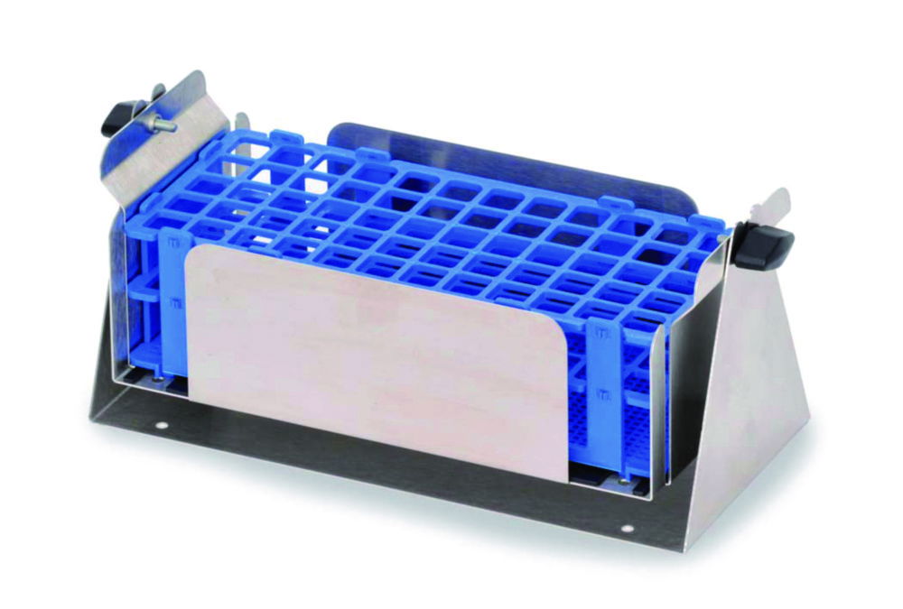 Tube racks, half size, stationary or pivoting Tube racks, half size, stationary or pivoting