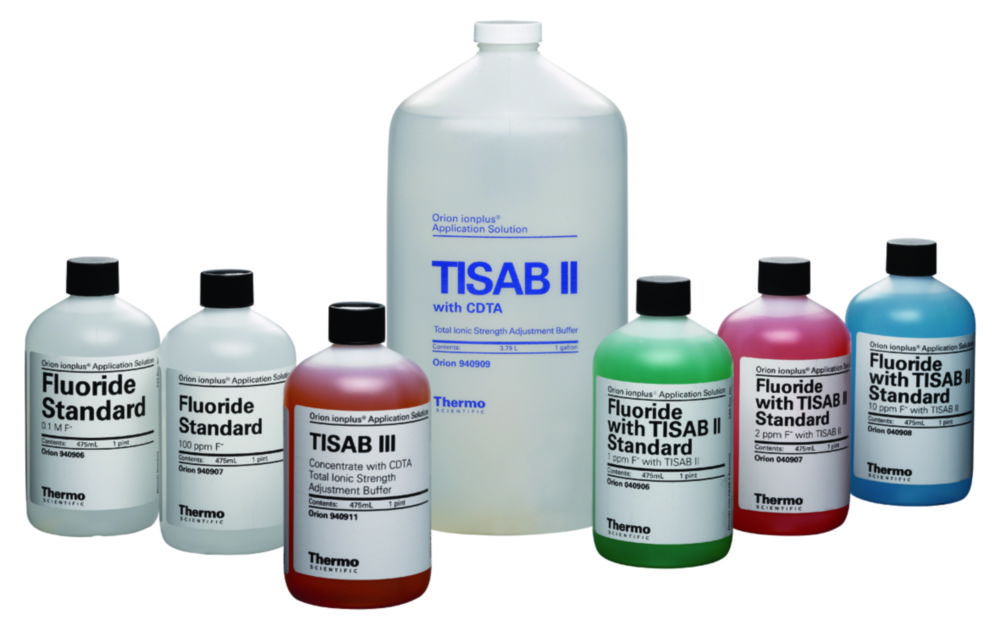 Orion™ calibration standards and TISAB solutions for ISE fluoride electrodes Orion™ calibration standards and TISAB solutions for ISE fluoride electrodes