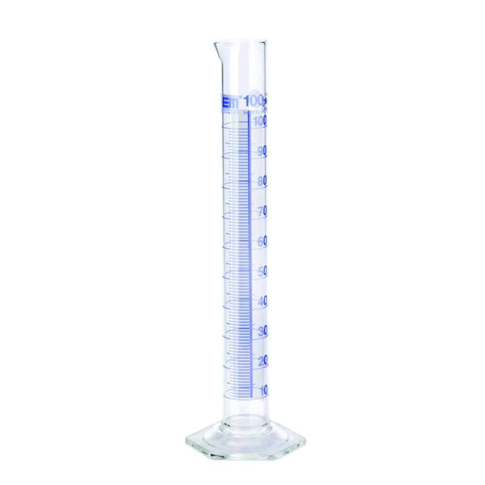 Measuring Cylinder, DURAN®, class A, Blue Graduation Measuring Cylinder, DURAN®, class A, Blue Graduation