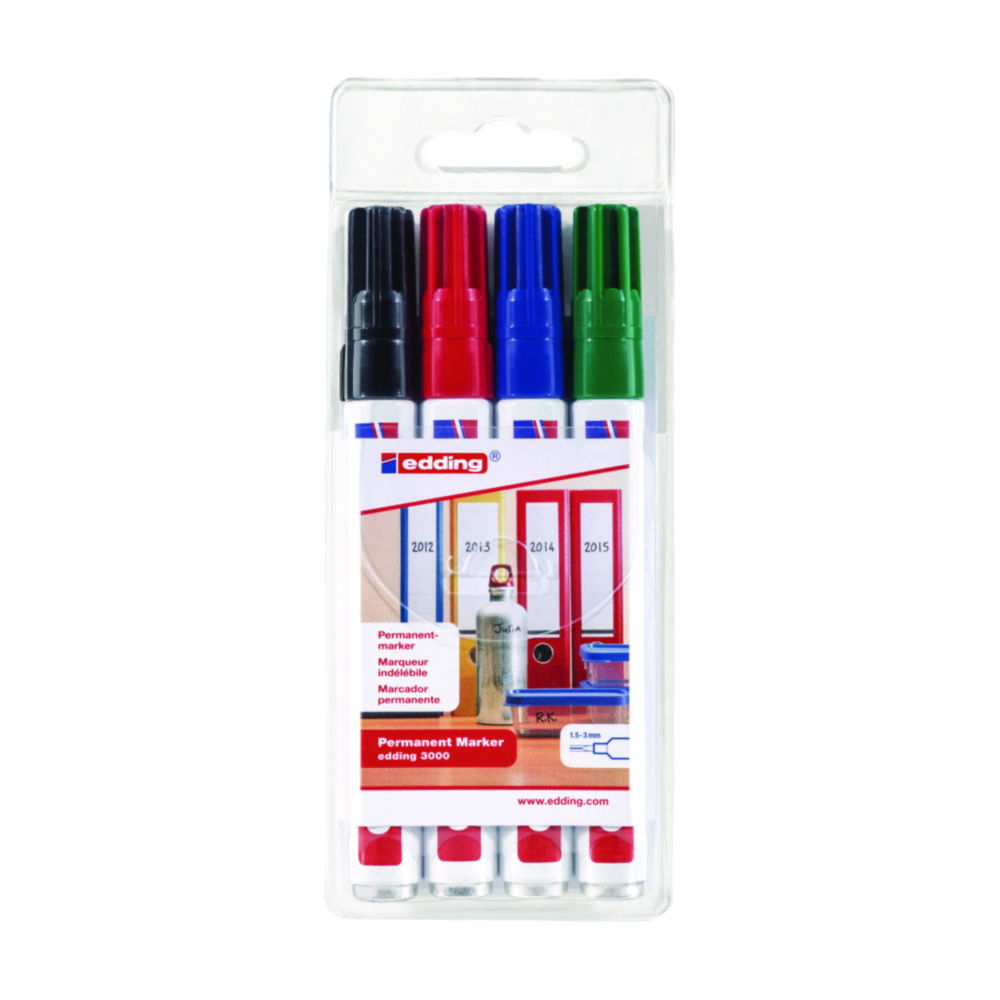 Permanent markers edding 3000, set